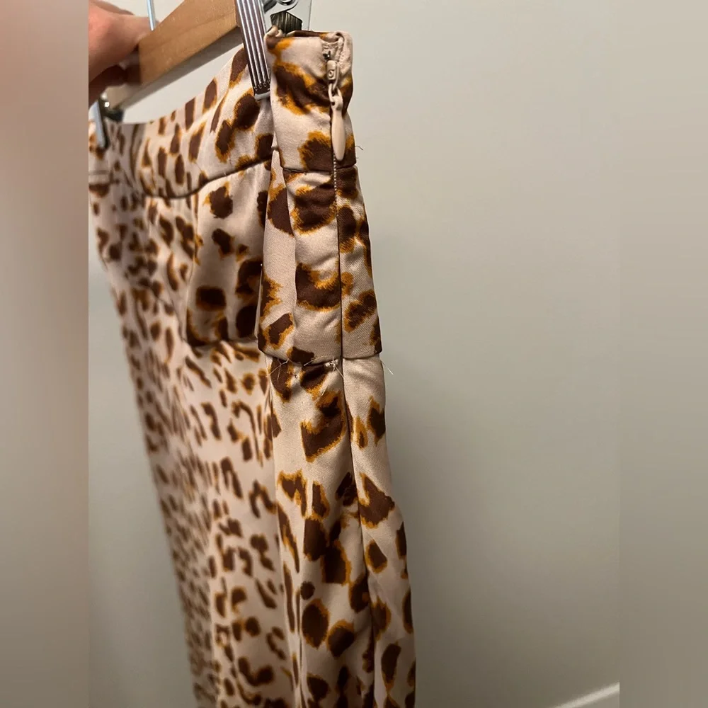 Free People Normani Bias Leopard Print Midi Skirt. 6. - Picture 4 of 5